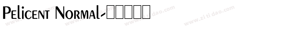 Pelicent Normal字体转换